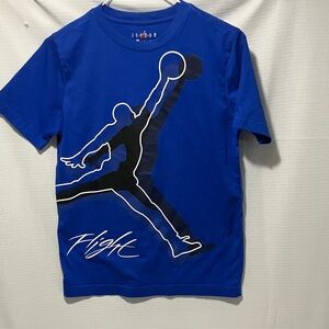 Jordan Navy T-Shirt with Red Logo